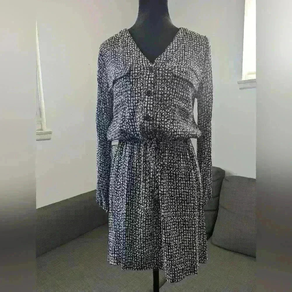 Max Studio Geometric Shirt Dress -- Size Small